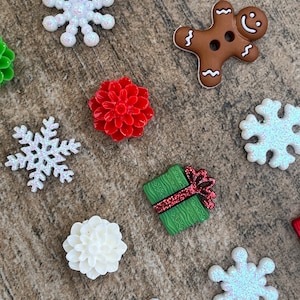 Holiday Magnets Calendar,Christmas Office Decor,Gift for Mum,Christmas Magnets for Fridge,Snowflake Magnet,Gingerbread Men,Gift for Under 20 image 3