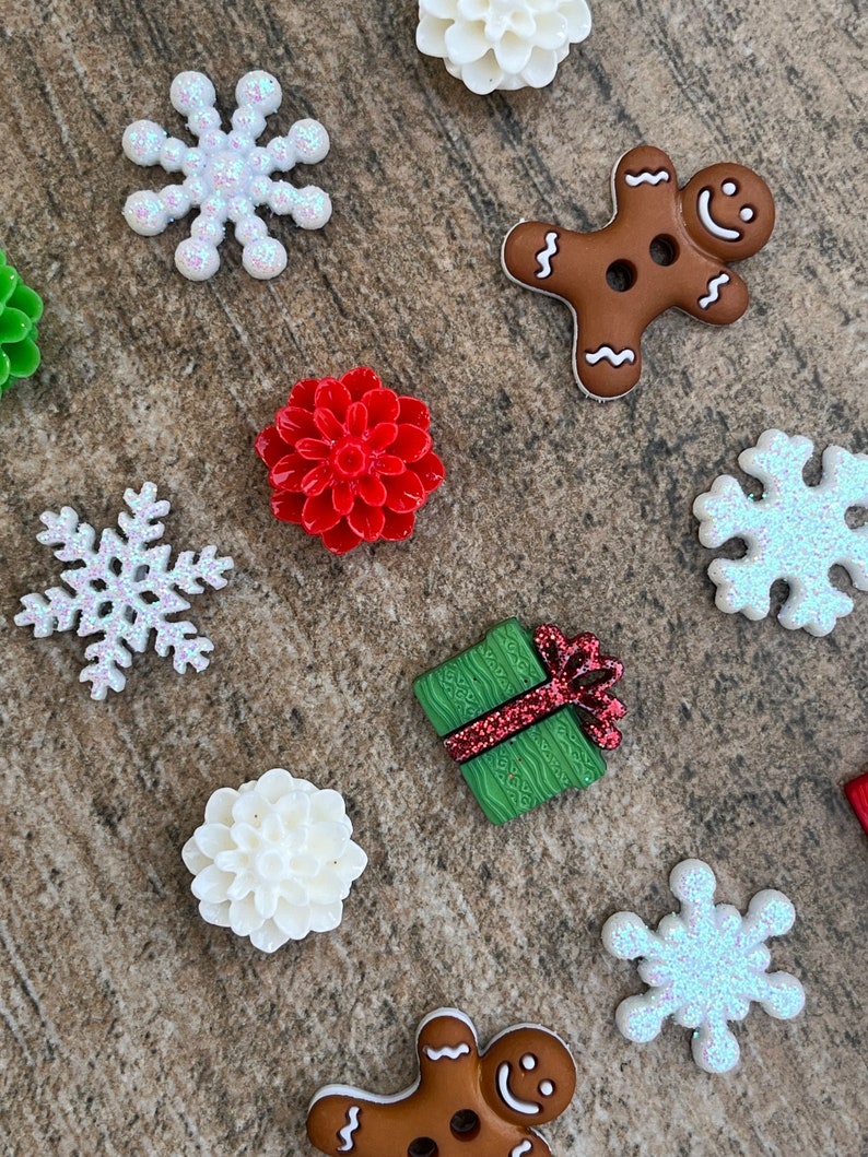 Holiday Magnets Calendar,Christmas Office Decor,Gift for Mum,Christmas Magnets for Fridge,Snowflake Magnet,Gingerbread Men,Gift for Under 20 image 3