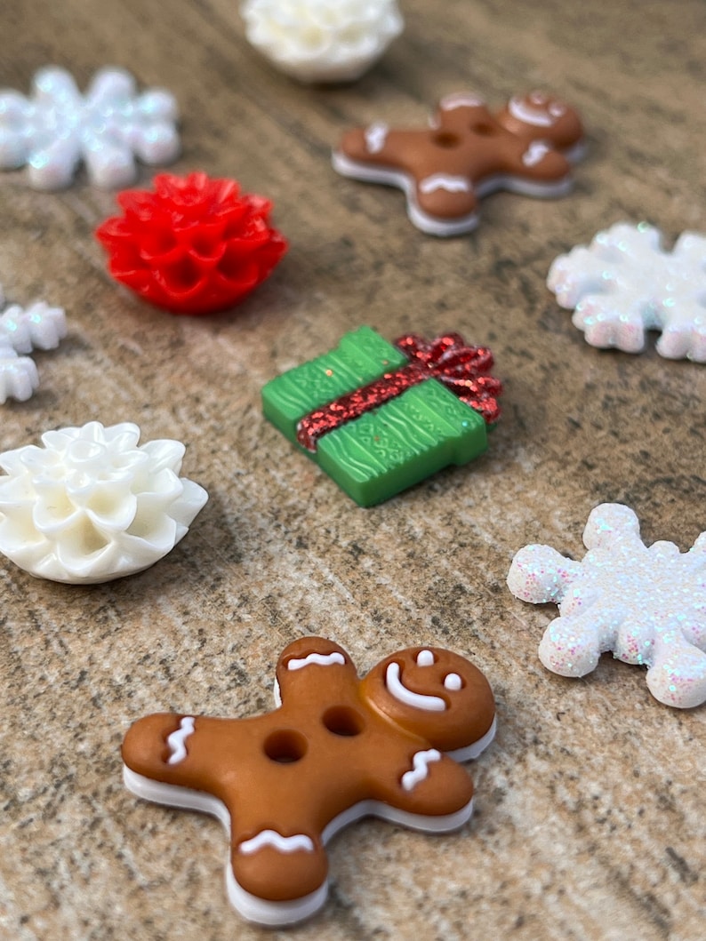 Holiday Magnets Calendar,Christmas Office Decor,Gift for Mum,Christmas Magnets for Fridge,Snowflake Magnet,Gingerbread Men,Gift for Under 20 image 6