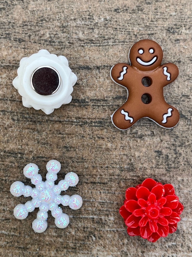 Holiday Magnets Calendar,Christmas Office Decor,Gift for Mum,Christmas Magnets for Fridge,Snowflake Magnet,Gingerbread Men,Gift for Under 20 image 7
