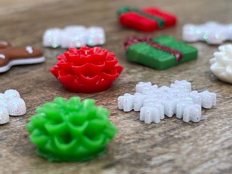 Holiday Magnets Calendar,Christmas Office Decor,Gift for Mum,Christmas Magnets for Fridge,Snowflake Magnet,Gingerbread Men,Gift for Under 20 image 4