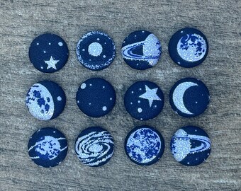 Outer Space Magnets,Planet Gift,Moon,Universe Decor,North Star Magnet Fabric,Astrology Gifts,Galaxy Magnet,Space Lover Gift,Saturn,Astronomy