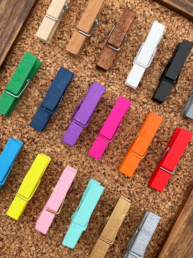 Clothespin Thumb Tacks,Pushpins,Thumbtacks,Push Pins,Teen Girl Gifts,Gifts for Coworkers,Gifts under 10,Office Decor,College Dorm Decor Girl image 7