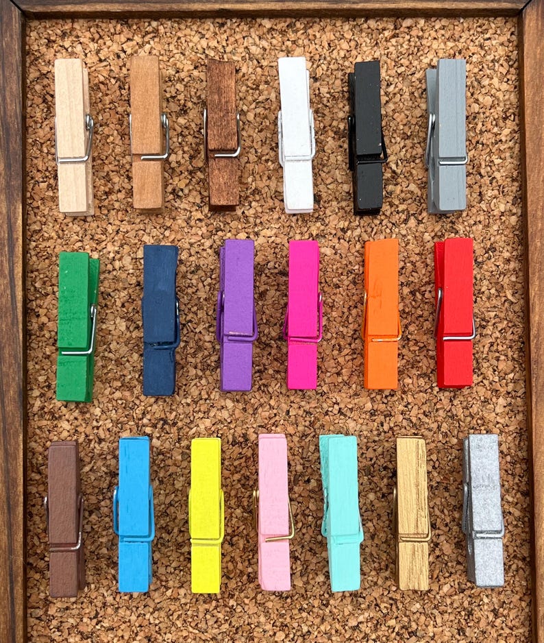 Clothespin Thumb Tacks,Pushpins,Thumbtacks,Push Pins,Teen Girl Gifts,Gifts for Coworkers,Gifts under 10,Office Decor,College Dorm Decor Girl image 2