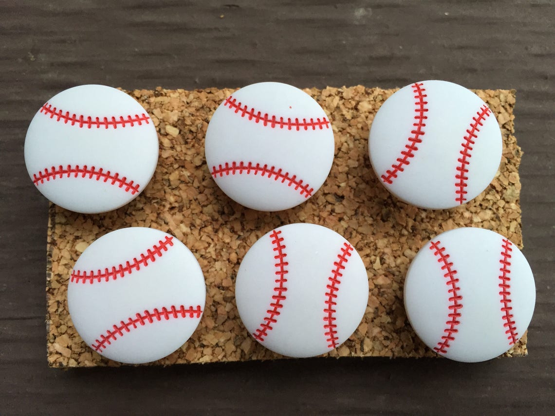 Baseball Push Pins Thumb Tacks Sports Decor Pushpins | Etsy
