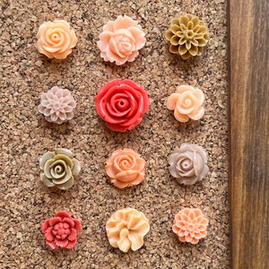 Decorative Thumb Tacks,Thumbtacks,Floral Push Pins,Bulletin Board Pins,Small Gifts for Women,Teen Girl Gifts,Coworker Gift,Office Decor