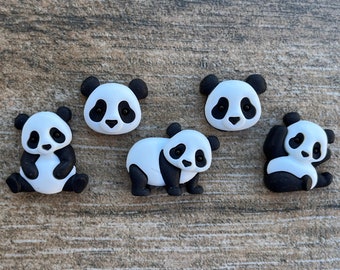 Panda Magnet,Zoo Animal Magnet Set,Bear Magnet,Panda Bear Gifts,Panda Bear Decorations,Panda Lover Gift,Panda Gifts,Panda Decor,Cute Magnets