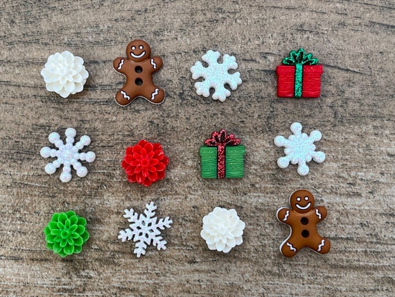 Holiday Magnets Calendar,Christmas Office Decor,Gift for Mum,Christmas Magnets for Fridge,Snowflake Magnet,Gingerbread Men,Gift for Under 20