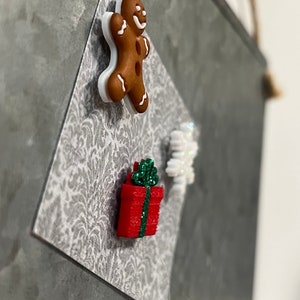 Holiday Magnets Calendar,Christmas Office Decor,Gift for Mum,Christmas Magnets for Fridge,Snowflake Magnet,Gingerbread Men,Gift for Under 20 image 9