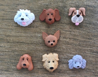 Hondenmagneten voor koelkastdieren, hondenmagneetset, huisdiermagneet, puppymagneet, cadeau voor hondenmoeder, cadeau voor hondentrimmer, cadeau huisdierliefhebber, kleinigheidjes