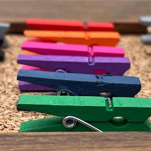Clothespin Thumb Tacks,Pushpins,Thumbtacks,Push Pins,Teen Girl Gifts,Gifts for Coworkers,Gifts under 10,Office Decor,College Dorm Decor Girl image 3