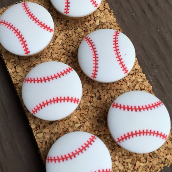 Baseball Push Pins, Thumb Tacks, Sports Decor, Pushpins, Baseball Decorations, Thumbtacks, Baseball Decor, Bulletin Board, Baseball Gifts