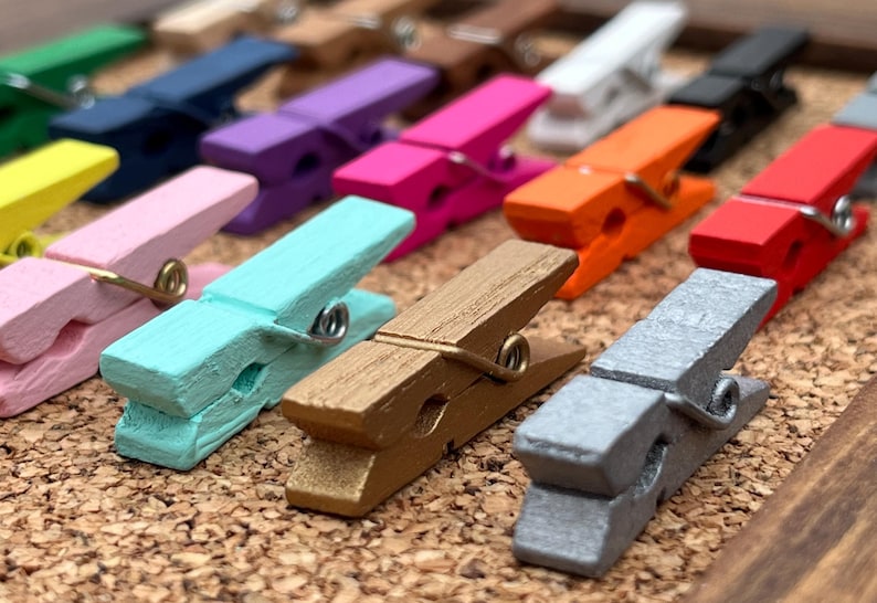 Clothespin Thumb Tacks,Pushpins,Thumbtacks,Push Pins,Teen Girl Gifts,Gifts for Coworkers,Gifts under 10,Office Decor,College Dorm Decor Girl image 4