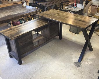 modern industrial desk wood executive desk modern industrial rustic standing height free ship industrial etsy modern industrial desk wood executive desk modern industrial rustic standing height free ship industrial etsy