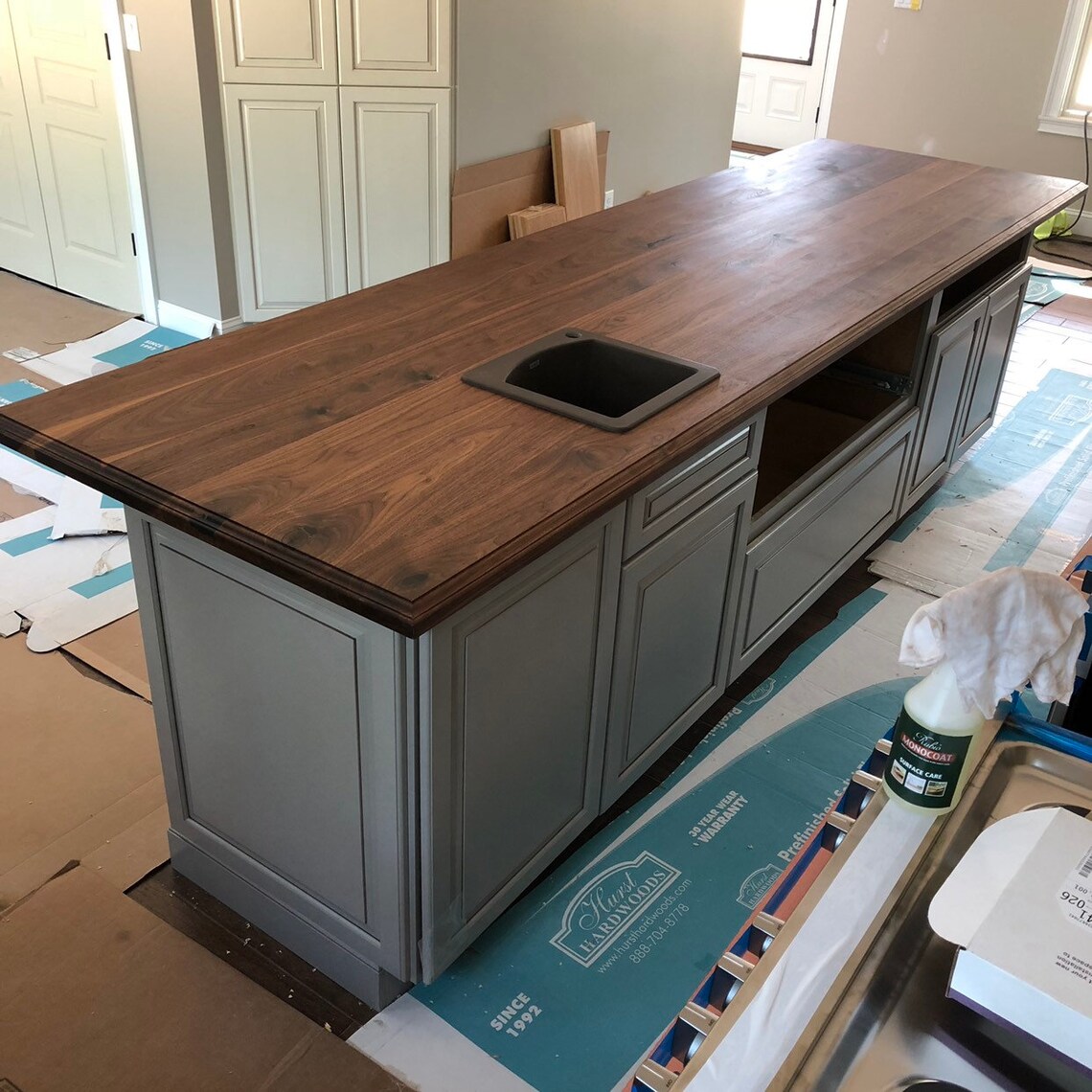 Black Walnut Kitchen Island Top // Counter Top // Wood Counter Etsy