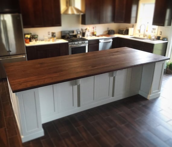 Black walnut kitchen island