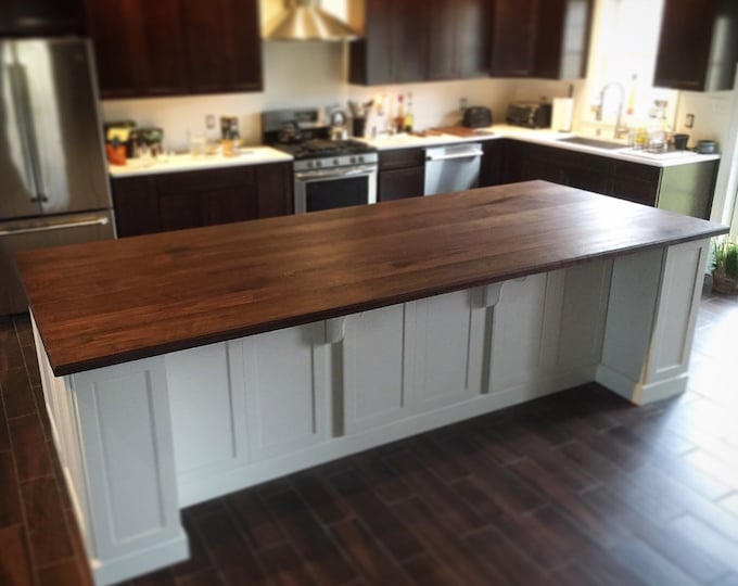Black Walnut Kitchen Island Top // Counter Top // Wood Counter // Hardwood Etsy