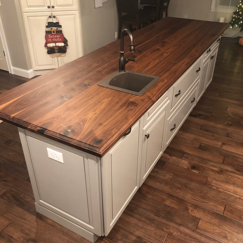 Black Walnut Kitchen Island Top // Counter Top // Wood Counter Etsy