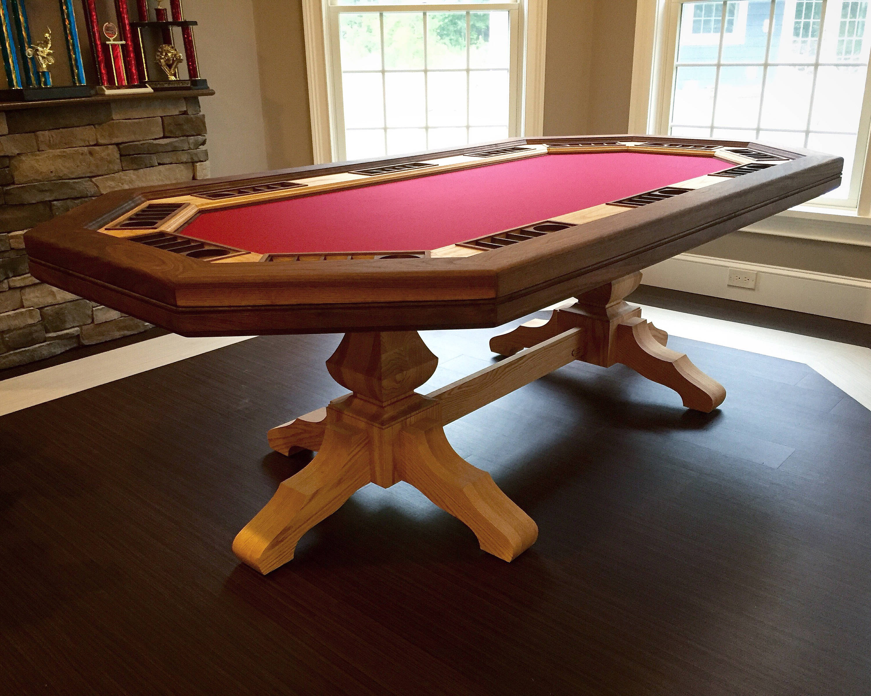 Hardwood Poker Table // Professional Gaming Table // Man Cave Etsy