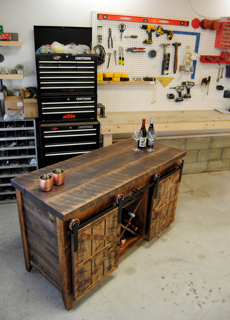 Wine Storage Dry Bar Buffet Table Serving Free Ship