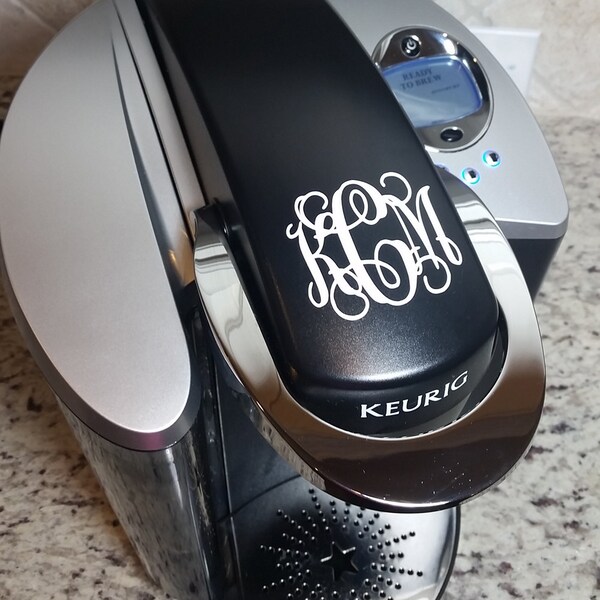 Keurig Monogram Decal - Vine Monogram | Coffee Monogram | Preppy Monogram