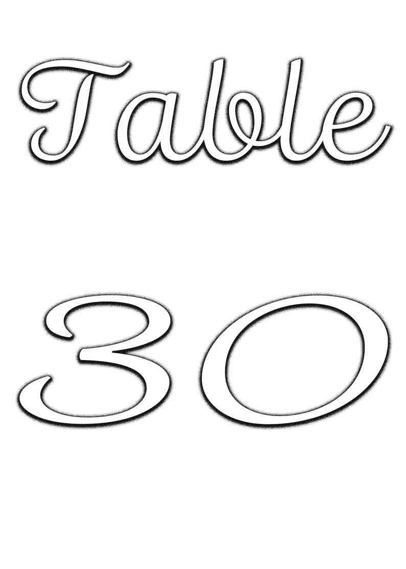 Printable Table Numbers Printable Table Numbers for Weddings, Parties ...