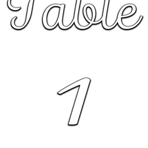 Printable Table Numbers Printable Table Numbers for Weddings, Parties ...