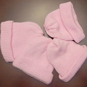 Pink colored hats