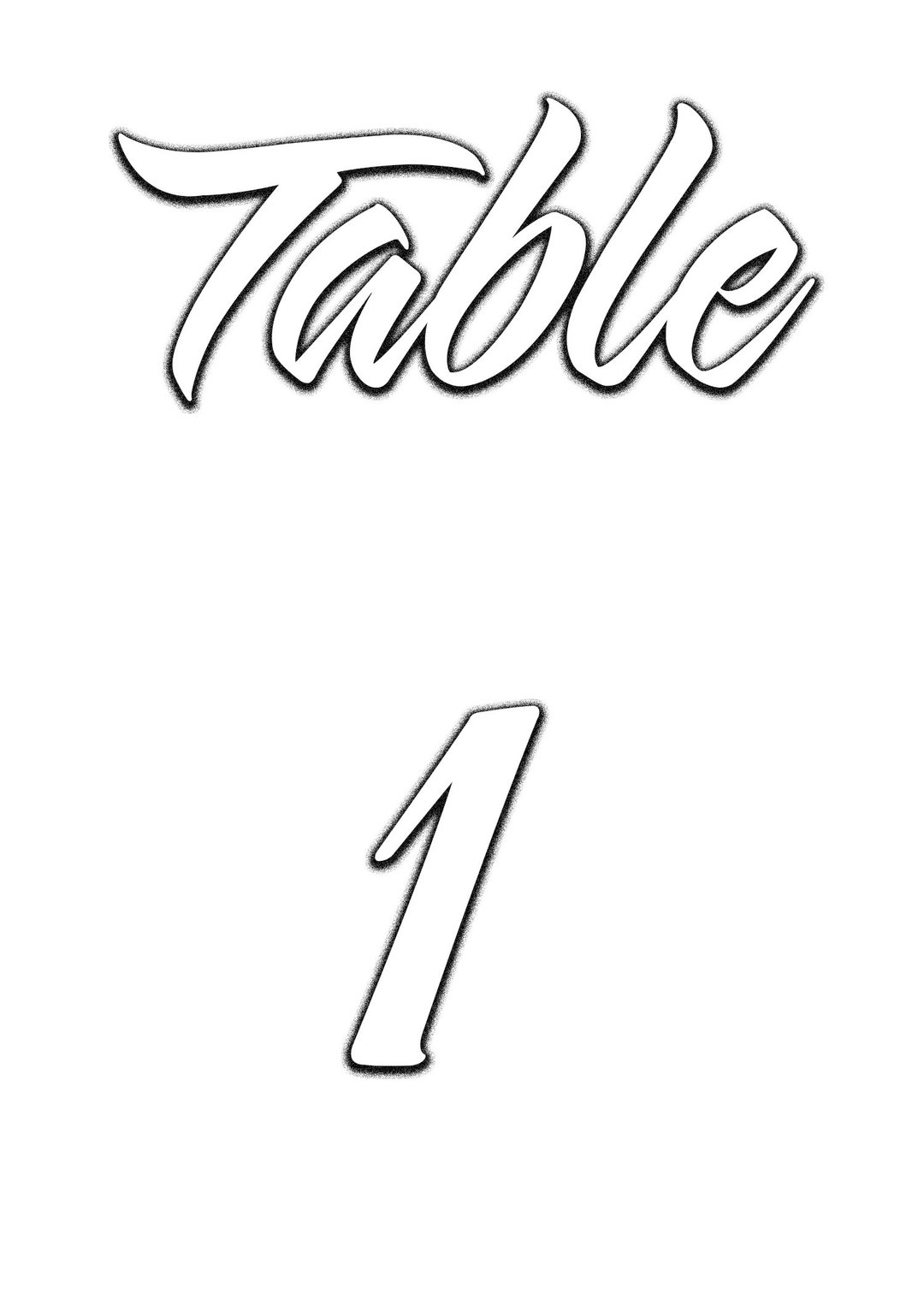 Printable Table Numbers Printable Table Numbers for Weddings, Parties