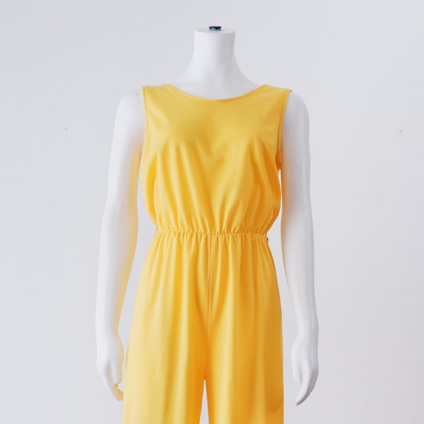 1980s Yellow Jumpsuit