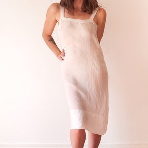 1960s Pink Slip Dress - Small Vintage Sleeveless Midi Nylon Nightgown