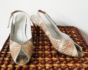 1980s Snakeskin High Heels