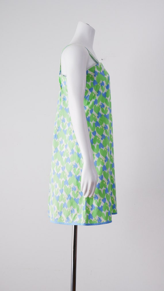 Vintage Green and Blue Heart Mini Dress  - image 5