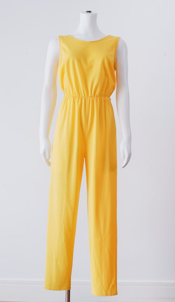 1980s Yellow Jumpsuit - image 1