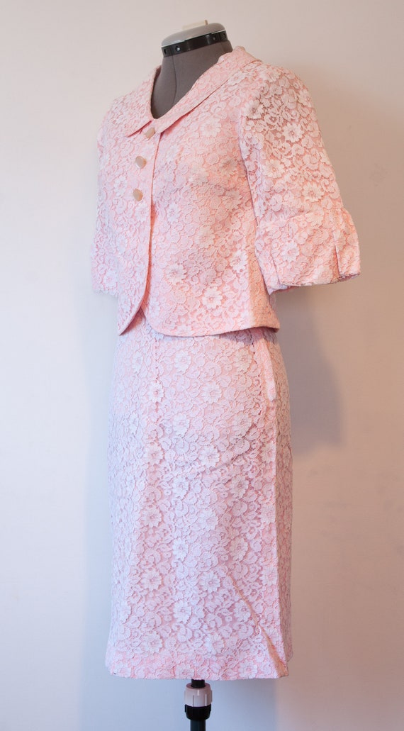 1970s Pink Pencil Skirt and Jacket  - image 6