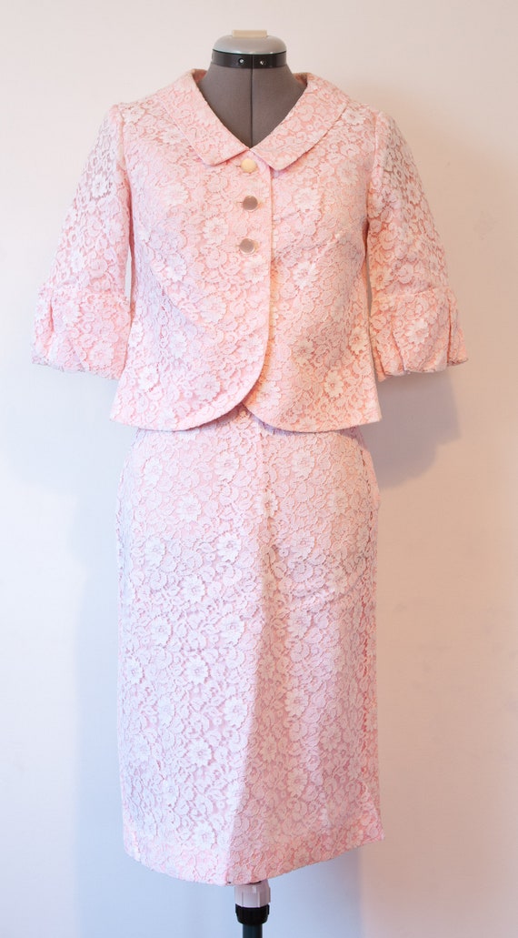 1970s Pink Pencil Skirt and Jacket  - image 5