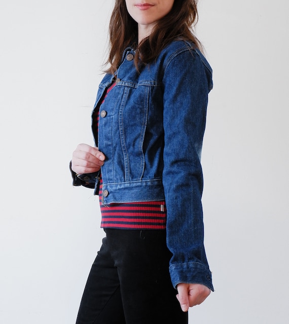 1970s Levi's Black Tab Jean Jacket / 1980s Croppe… - image 3