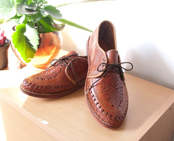 woven mexican shoes
