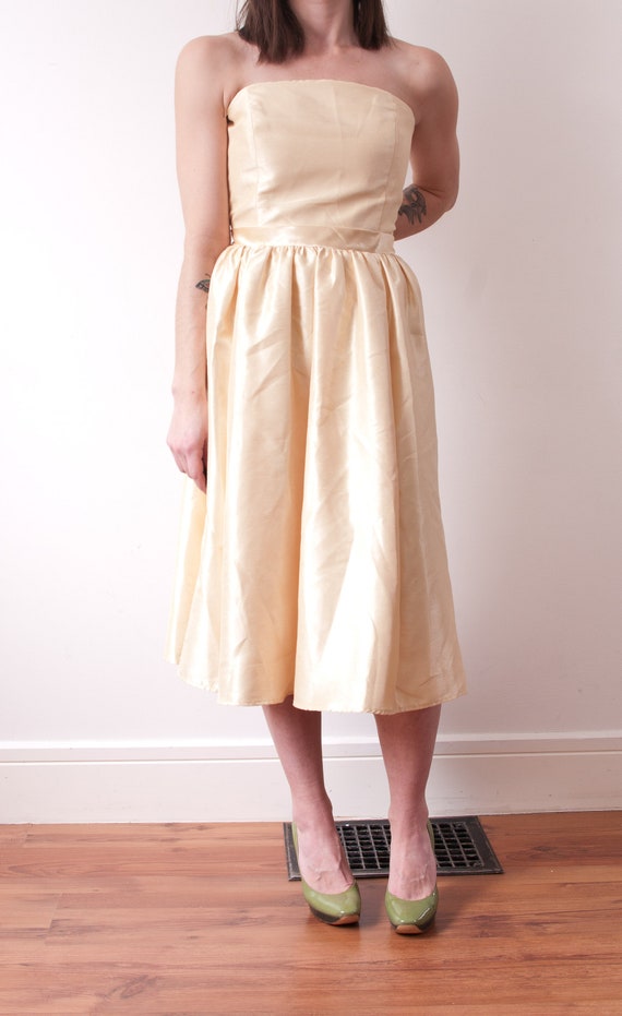 1990s Yellow Party Dress - image 8