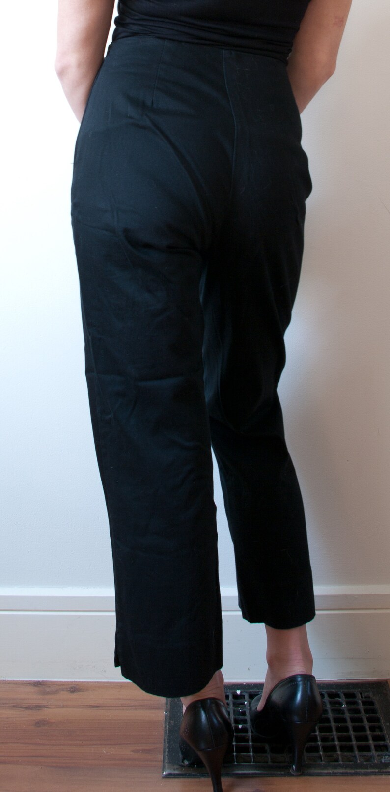 Vintage Black Crop Pants image 6