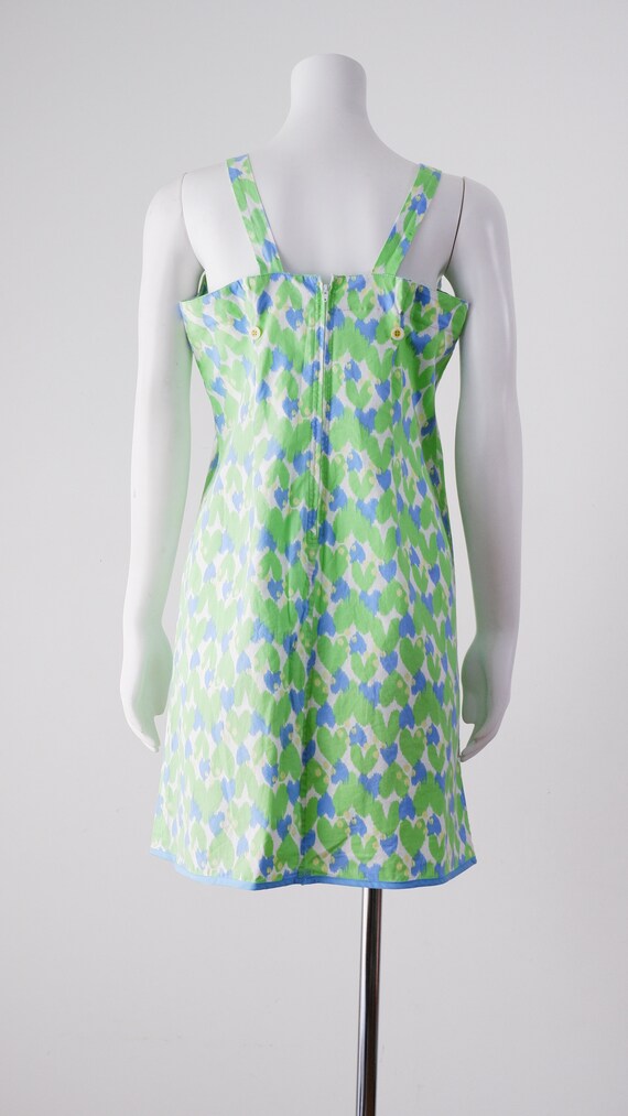 Vintage Green and Blue Heart Mini Dress  - image 4