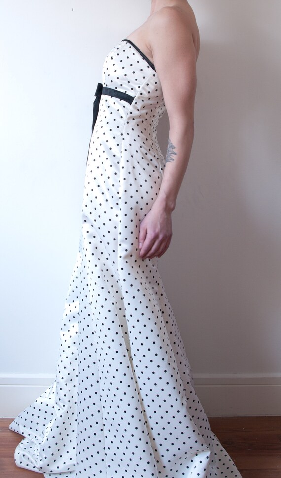 Vintage Polka Dot Prom Dress - image 6