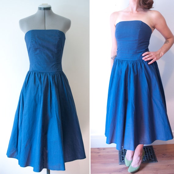 denim party wear dress