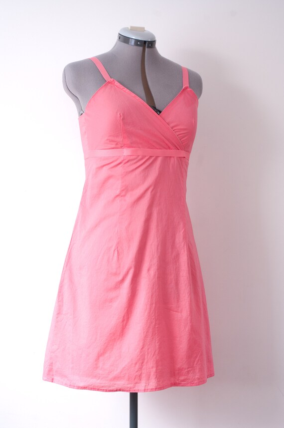 1960s Pink V-Neck Mini Dress - Small - image 6