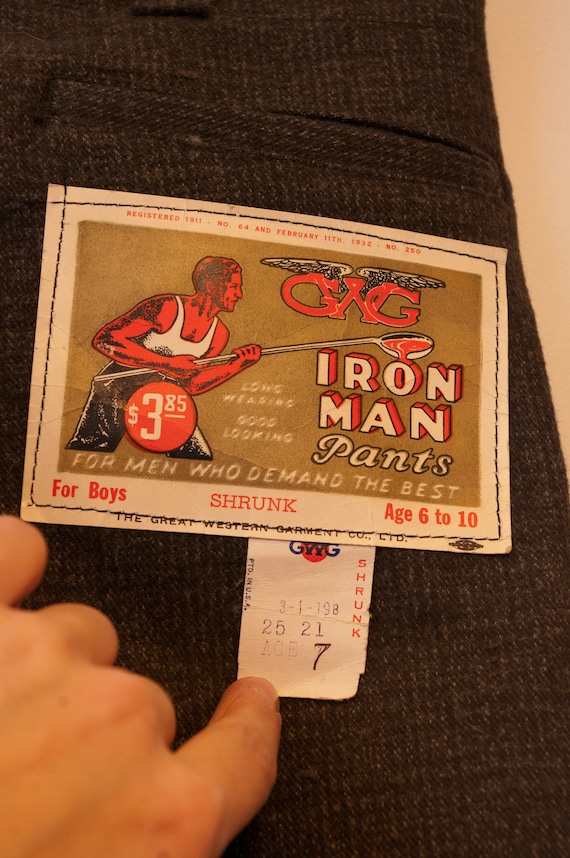 1940's Wool GWG Boys Pants / DeadStock Preshrunk W
