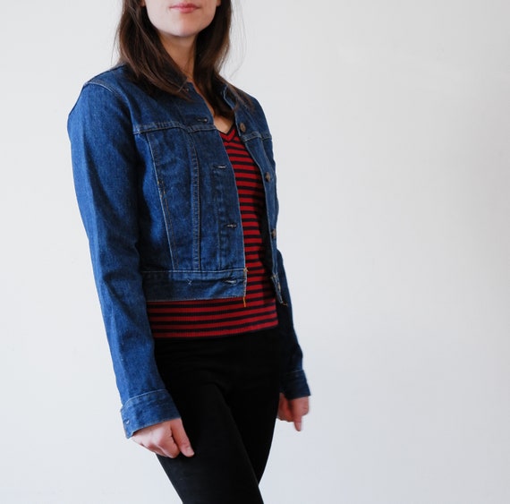 1970s Levi's Black Tab Jean Jacket / 1980s Croppe… - image 7