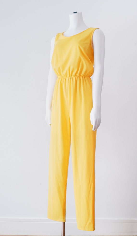 1980s Yellow Jumpsuit - image 2