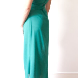 1960s Green Short Sleeve Gown image 5