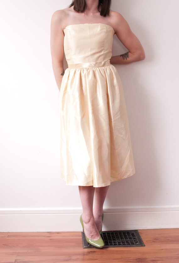 1990s Yellow Party Dress - image 9