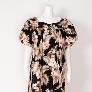 aloha fashion hawaiian fashion dress Cora Spearman Hawaii WOMENS Mod Aloha Black Aloha Shirt dress S